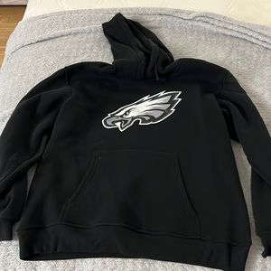 Philadelphia Eagles black hooded sweatshirt size medium Nike